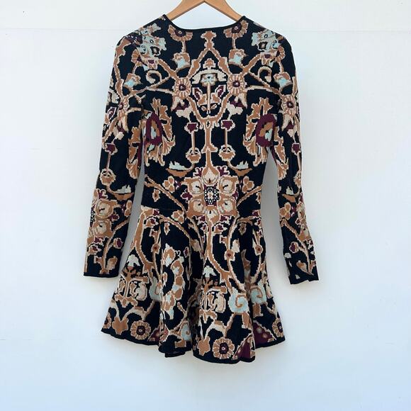 Ronny Kobo Annis Sweater Dress Long Sleeve Knit Mini Fit And Flare Medium - Picture 5 of 10